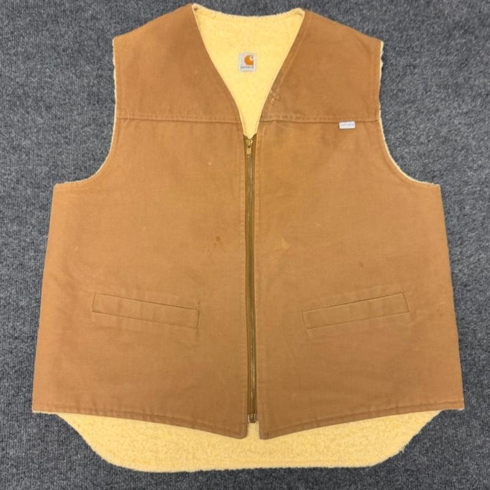 Vintage 1970s Carhartt Fleece Lined Vest